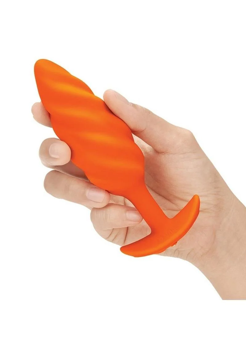 B-Vibe Swirl Textured Rechargeable Silicone Anal Plug - Image 4
