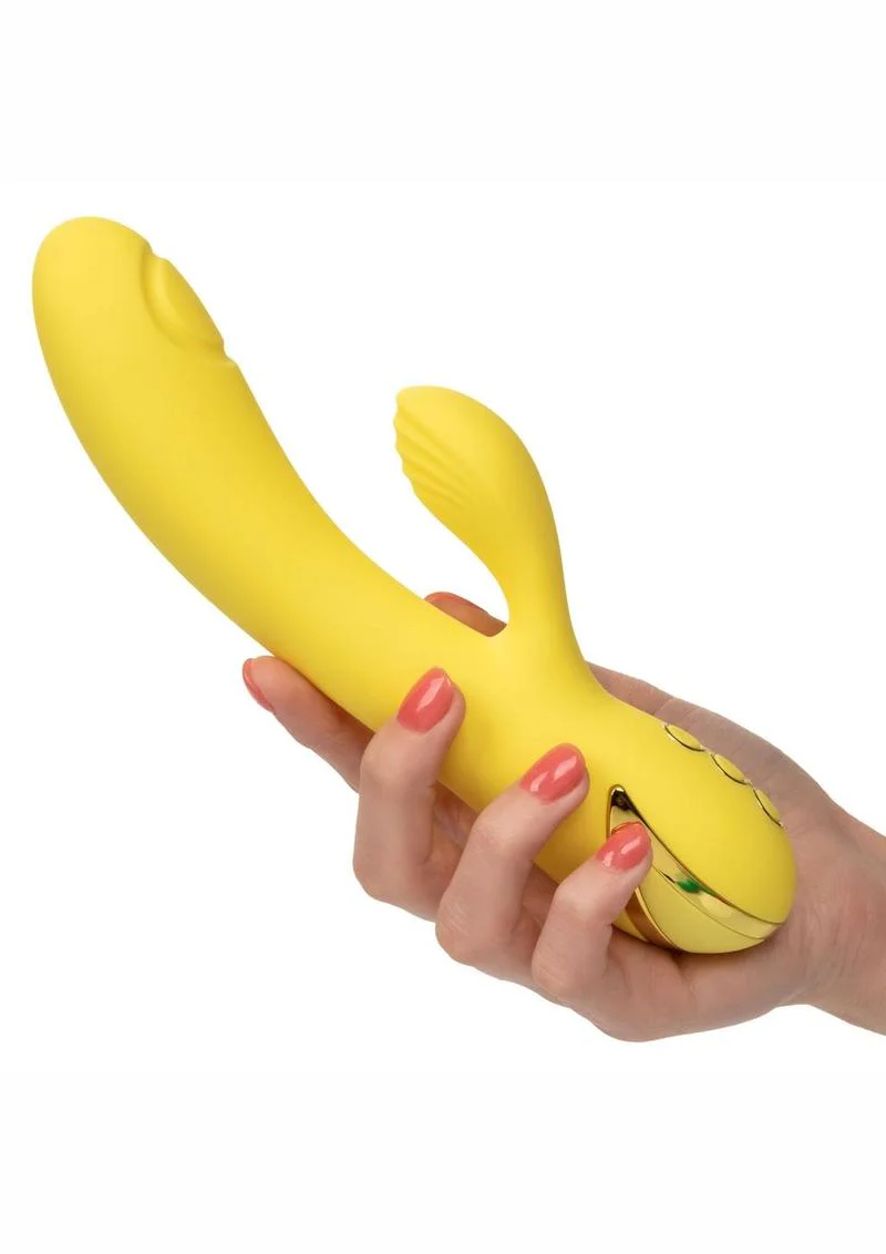 California Dreaming San Diego Seduction Rechargeable Silicone Rabbit Vibrator - Image 4