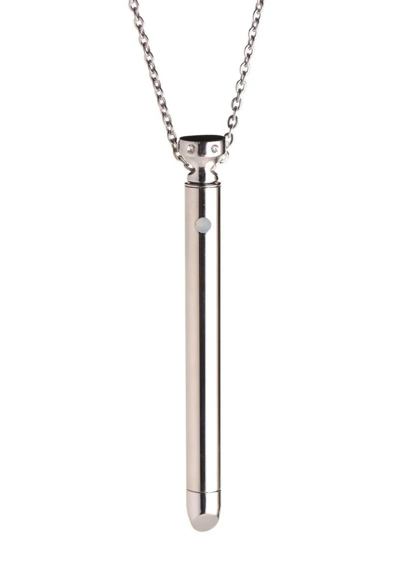 Charmed Rechargeable Stainless Steel 7x Vibrating Necklace - Image 9