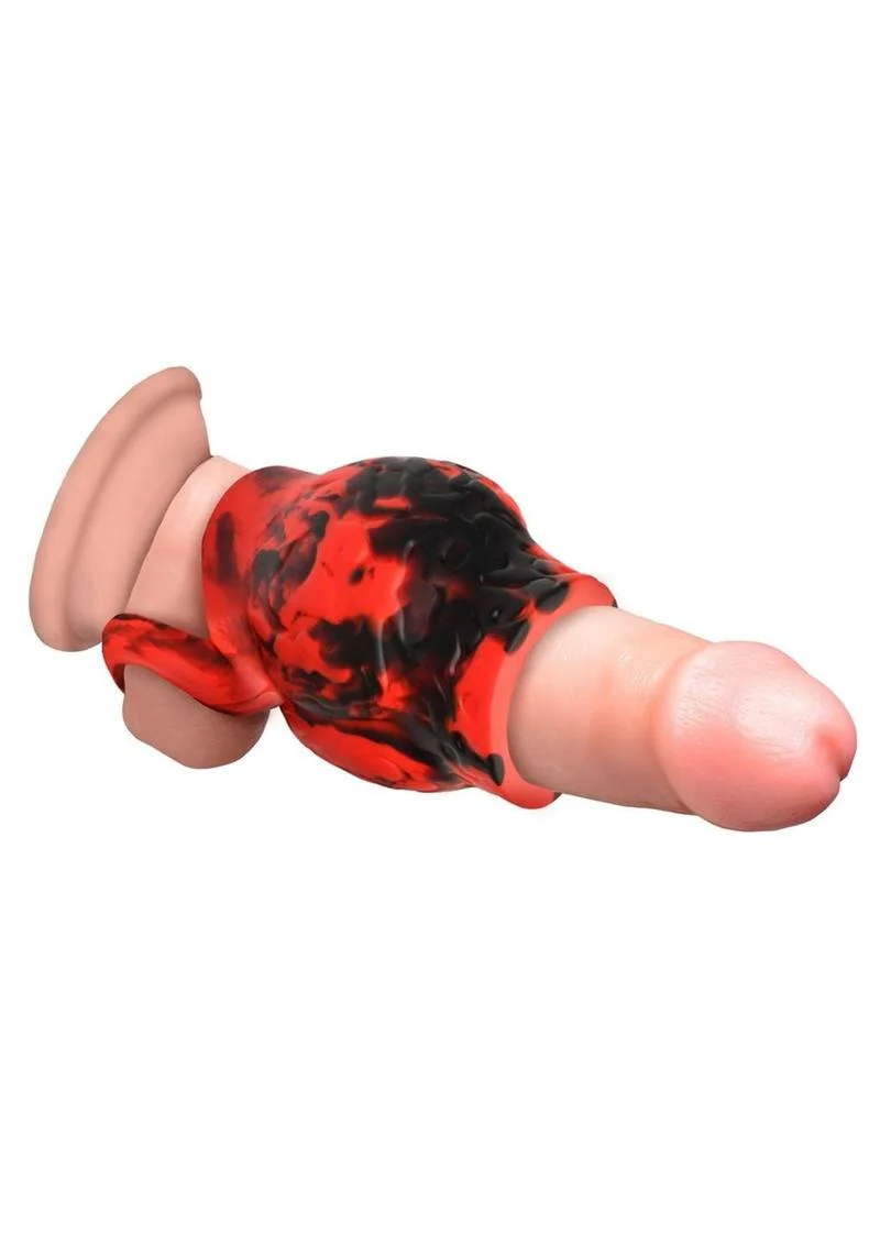 Creature Cocks Hell Hound Silicone Penis Sleeve and Ball Stretcher - Image 8