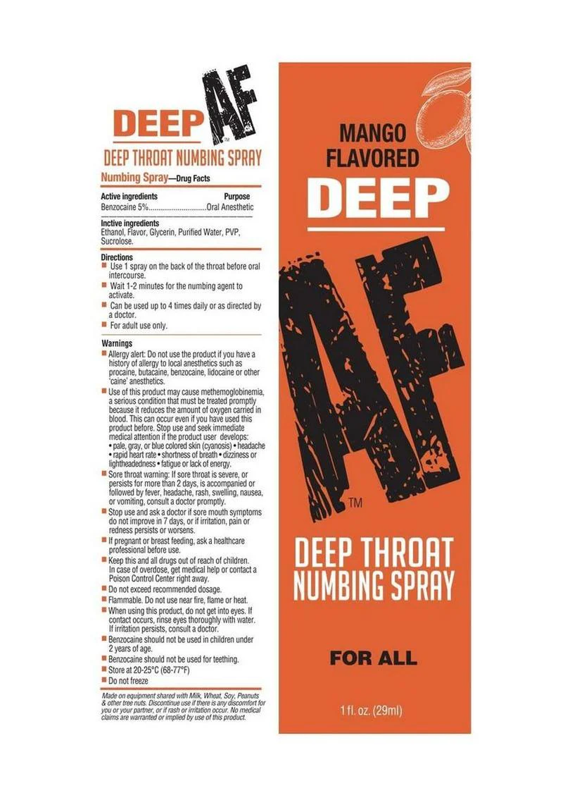 Deep AF Deep Throat Numbing Spray 1oz - Mango - Image 3