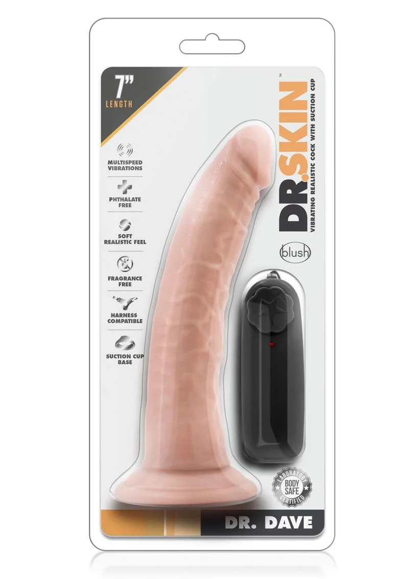 Dr. Skin Dr. Dave Vibrating Dildo with Suction Cup - Image 10