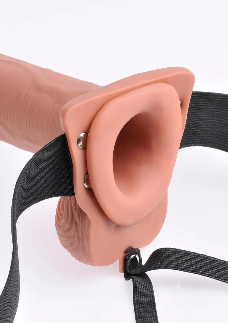Fetish Fantasy Series Rechargeable Hollow Strap-On Dildo with Balls and Harness with Wireless Remote Control - Image 3
