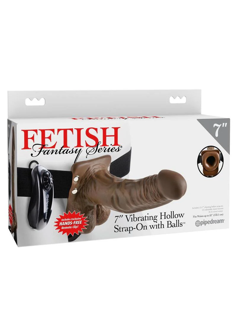 Fetish Fantasy Series Vibrating Hollow Strap-On Dildo with Balls and Harness with Remote Control - Image 2