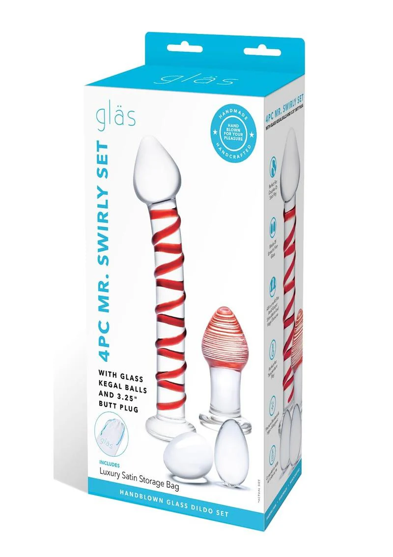 Glas Mr. Swirly Set with Glass Kegal Balls - Image 2