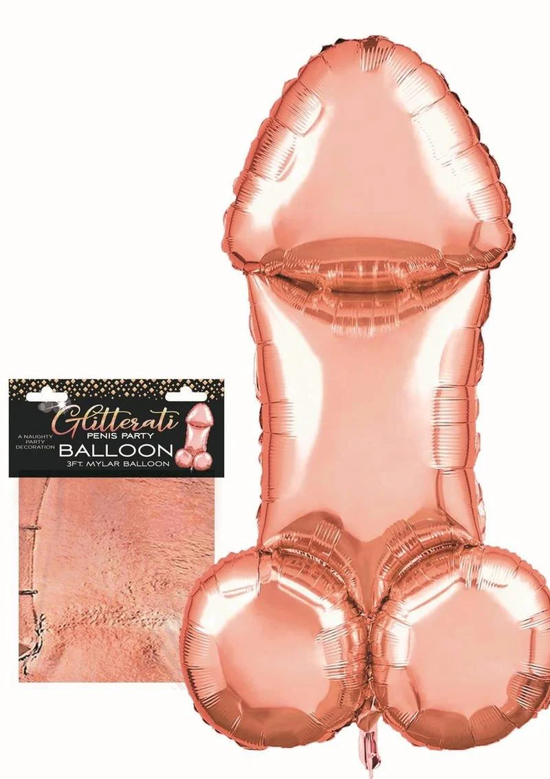 Glitterati Penis Mylar Ballon