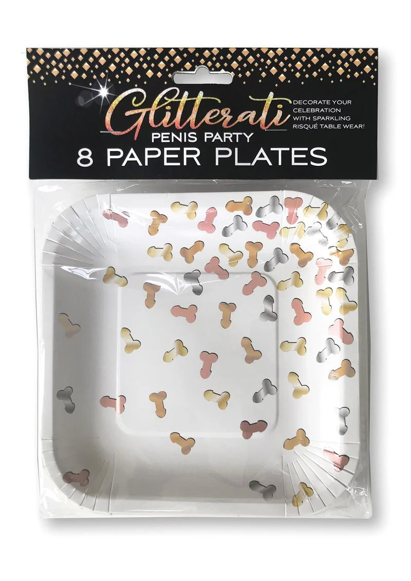 Glitterati Penis Party Paper Plates - Image 2
