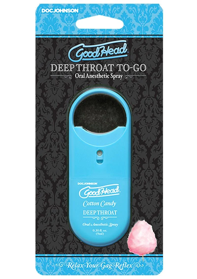 Goodhead Deep Throat To-Go Oral Anesthetic Spray Cotton Candy - Image 2