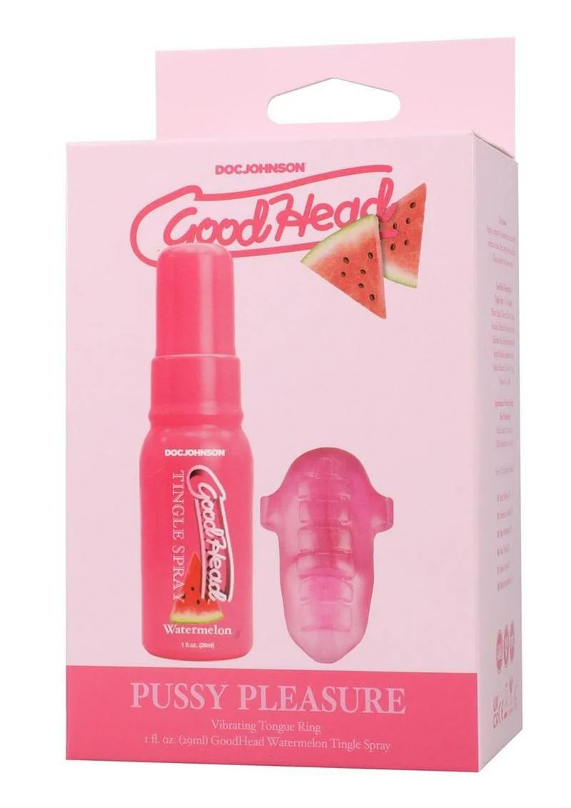 Goodhead Pussy Pleasure Party Kit Vibrating Tongue Ring and Watermelon Tingle Spray - Image 2