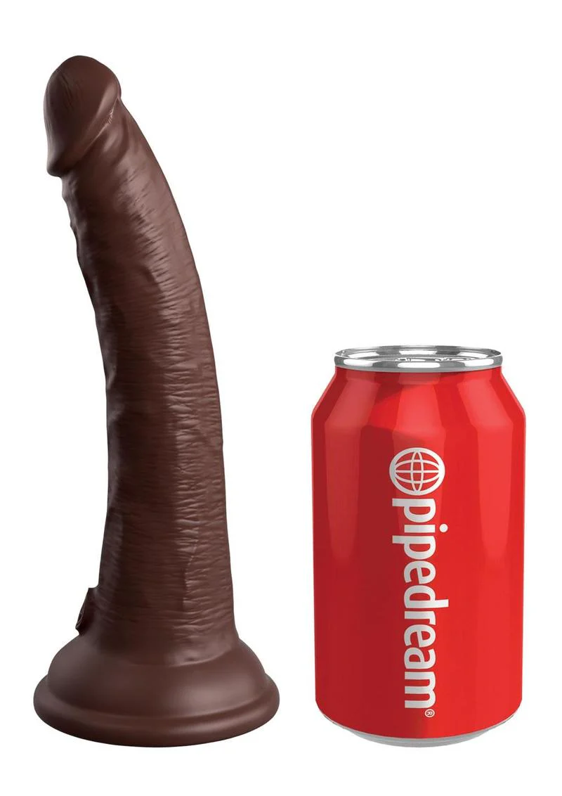 King Cock Elite Dual Density Vibrating Rechargeable Silicone with Remote Control Dildo - Image 3