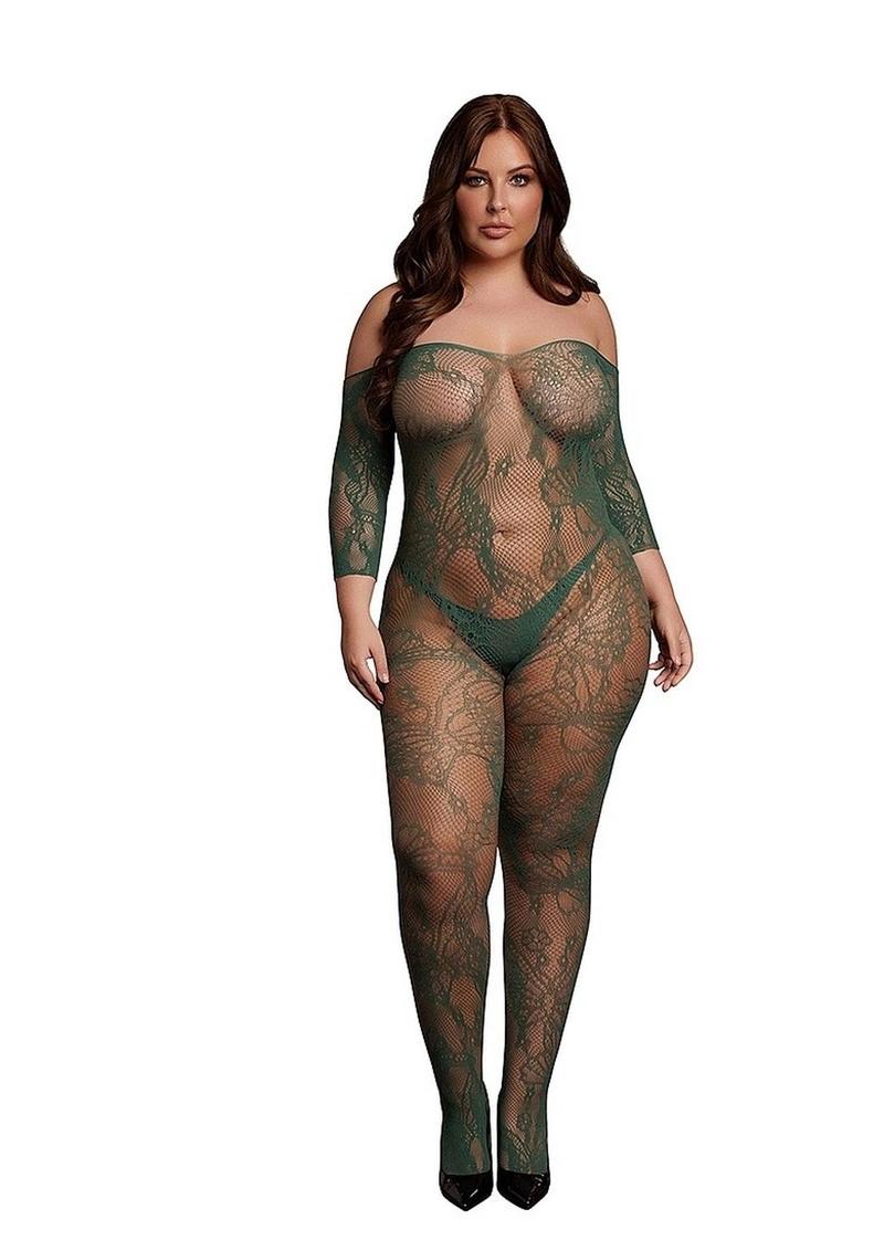 Le Desir Lace Long Sleeved Bodystocking - Image 5