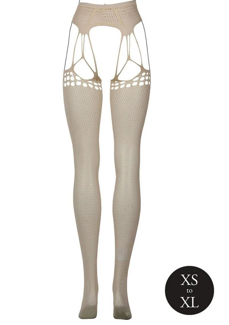 Le Desir Shredded Suspender Pantyhose - Image 11