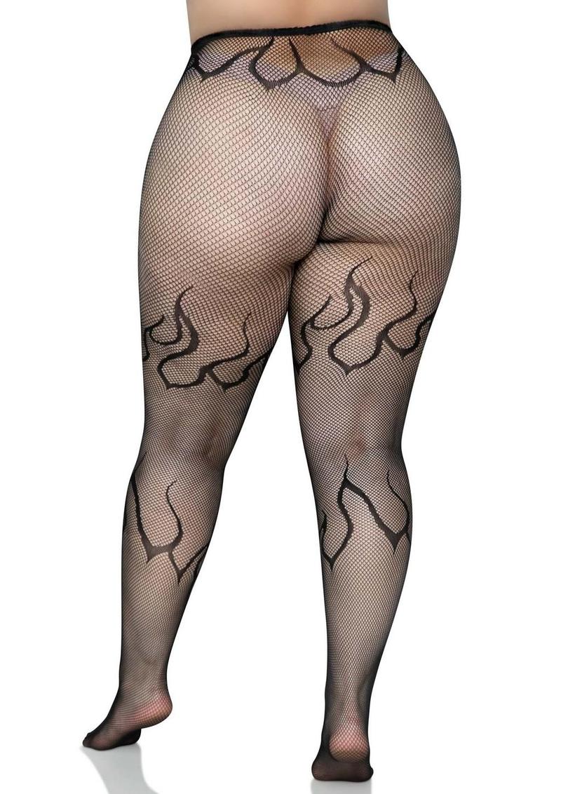 Leg Avenue Flame Net Tights - Image 2