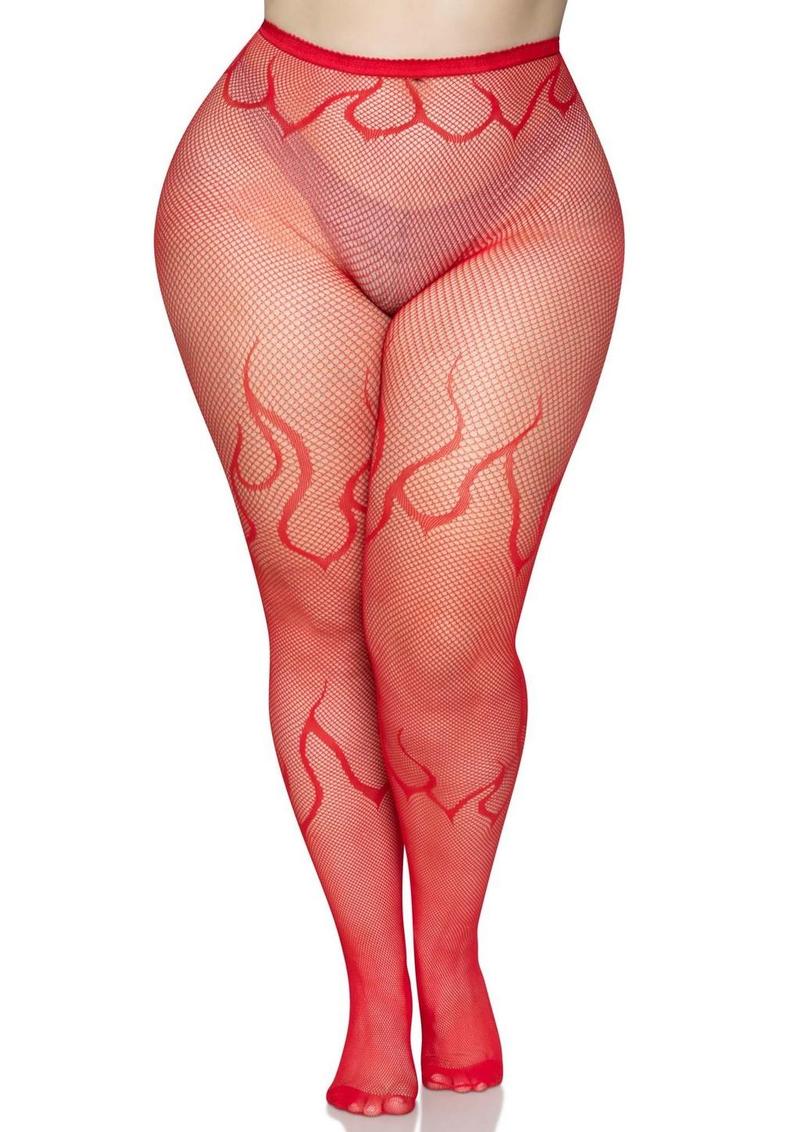Leg Avenue Flame Net Tights - Image 4