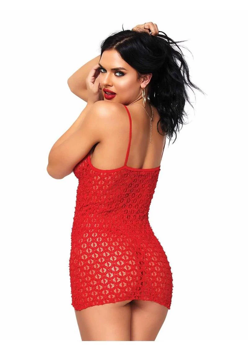 Leg Avenue Mini Dress with Lace Up Front and G-String - Image 4