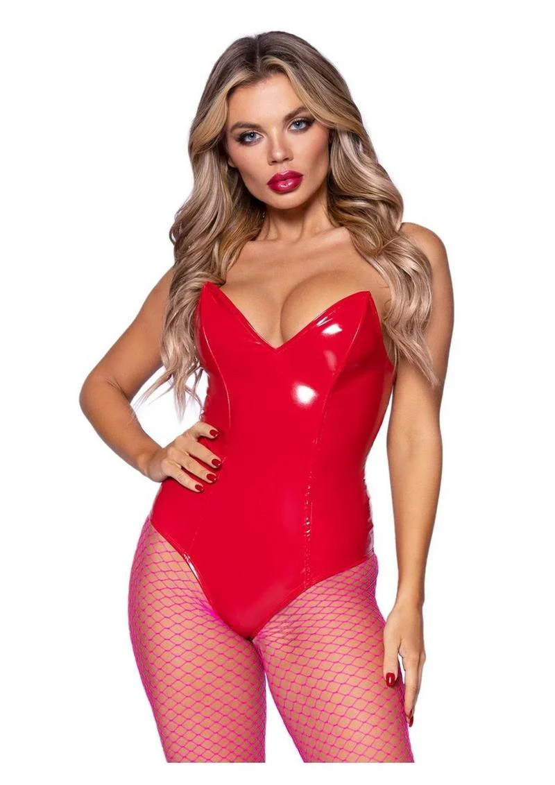 Leg Avenue Vinyl Boned Bodysuit - Image 9