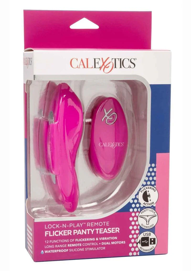 Lock-N-Play Remote Flicker Rechargeable Silicone Panty Teaser Panty Vibe - Image 2