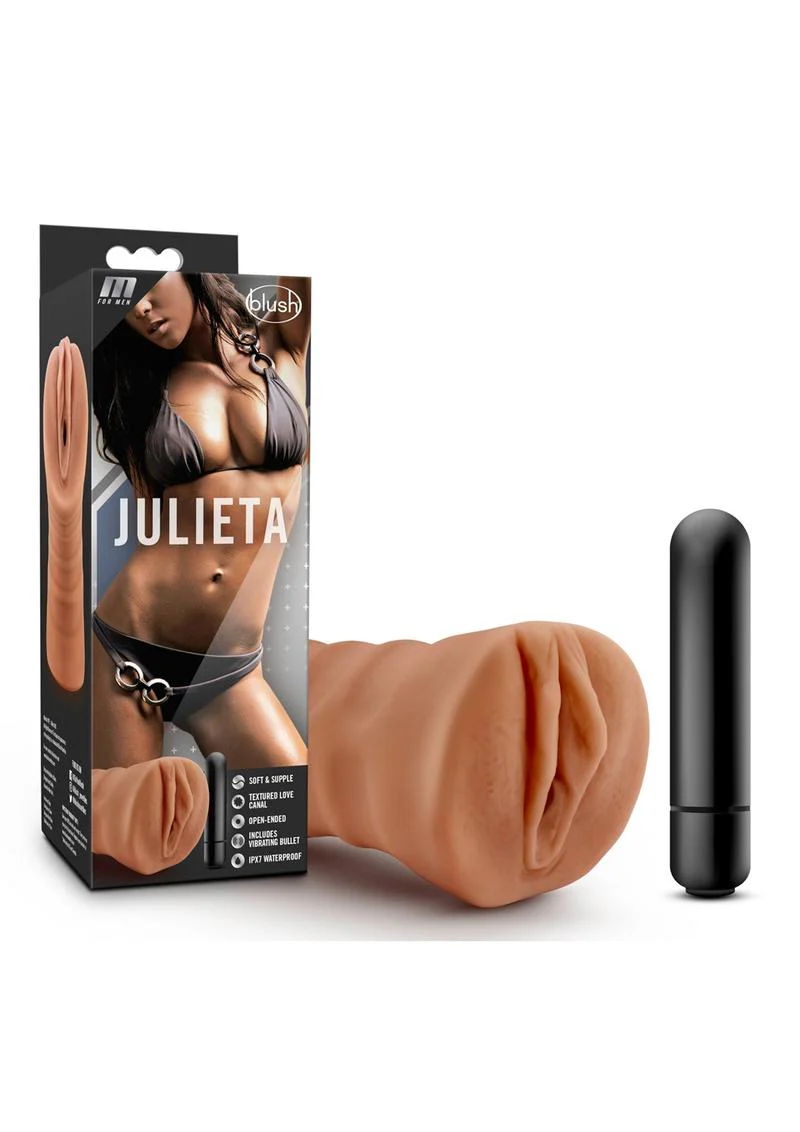 M For Men Julieta Vibrating Masturbator with Bullet - Pussy - Image 2