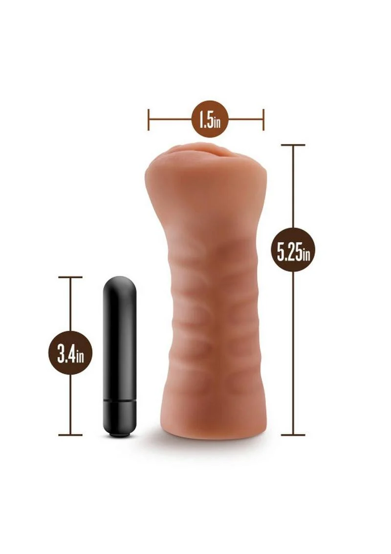 M For Men Sofia Vibrating Masturbator with Bullet - Pussy - Image 4