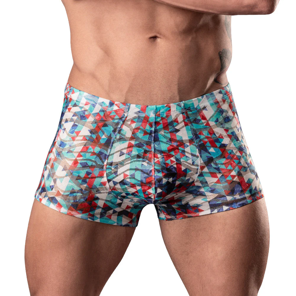 Male Power Your Lace Or Mine Pouch Short Geometric S