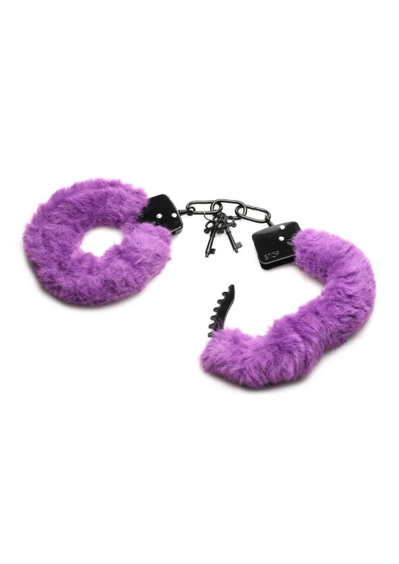 Master Series Cuffed In Fur Furry Handcuffs - Image 3