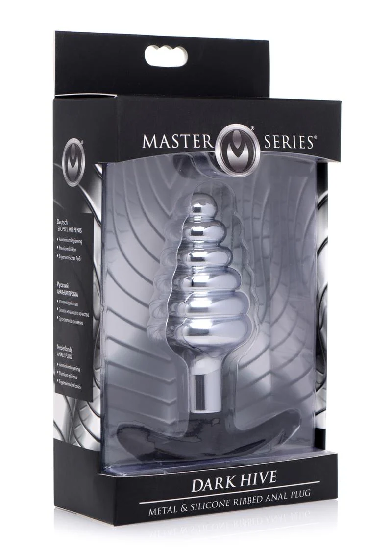Master Series Dark Hive Metal and Silicone Anal Plug - Image 2