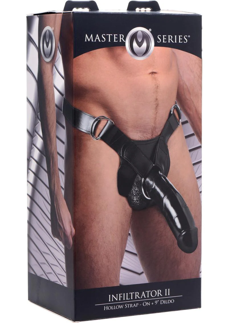 Master Series Infiltrator II Hollow Strap-On + 9in Dildo - Image 2