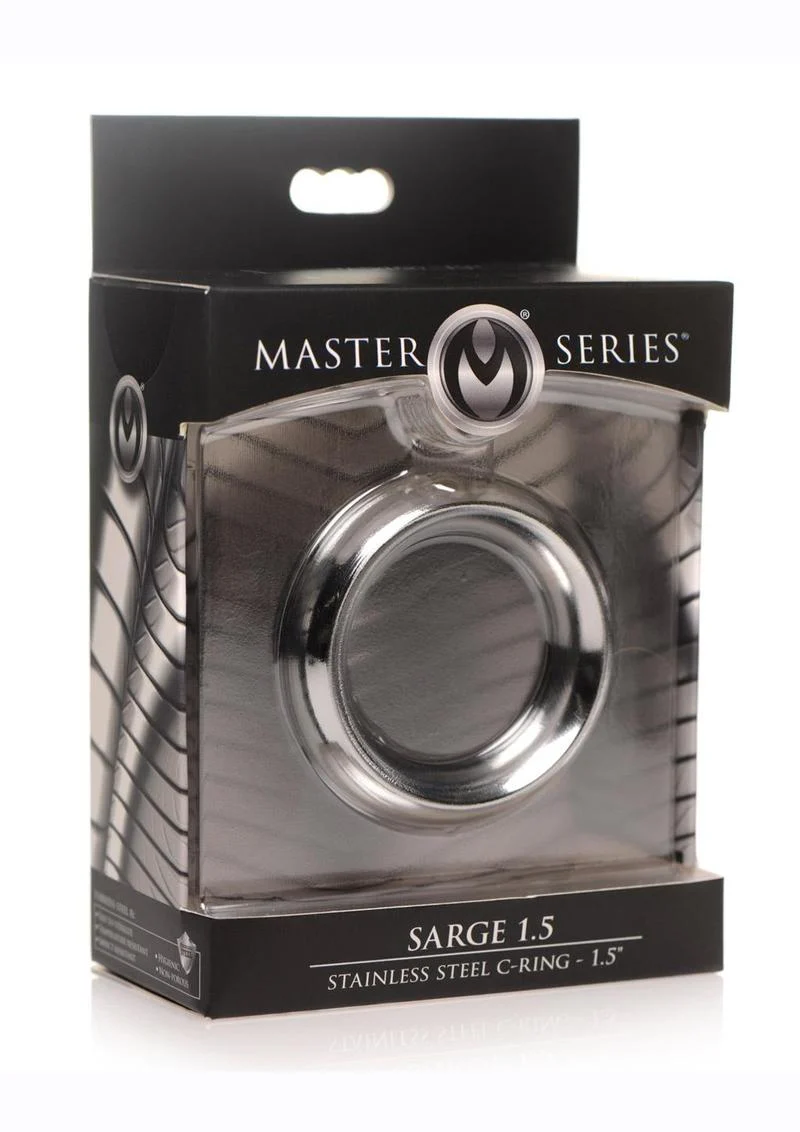 Master Series Sarge 1.5in Stainless Steel Erection Enhancer Cock Ring - Image 2