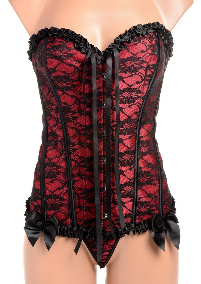 Master Series Scarlet Seduction Lace-Up Corset and Thong - Image 3