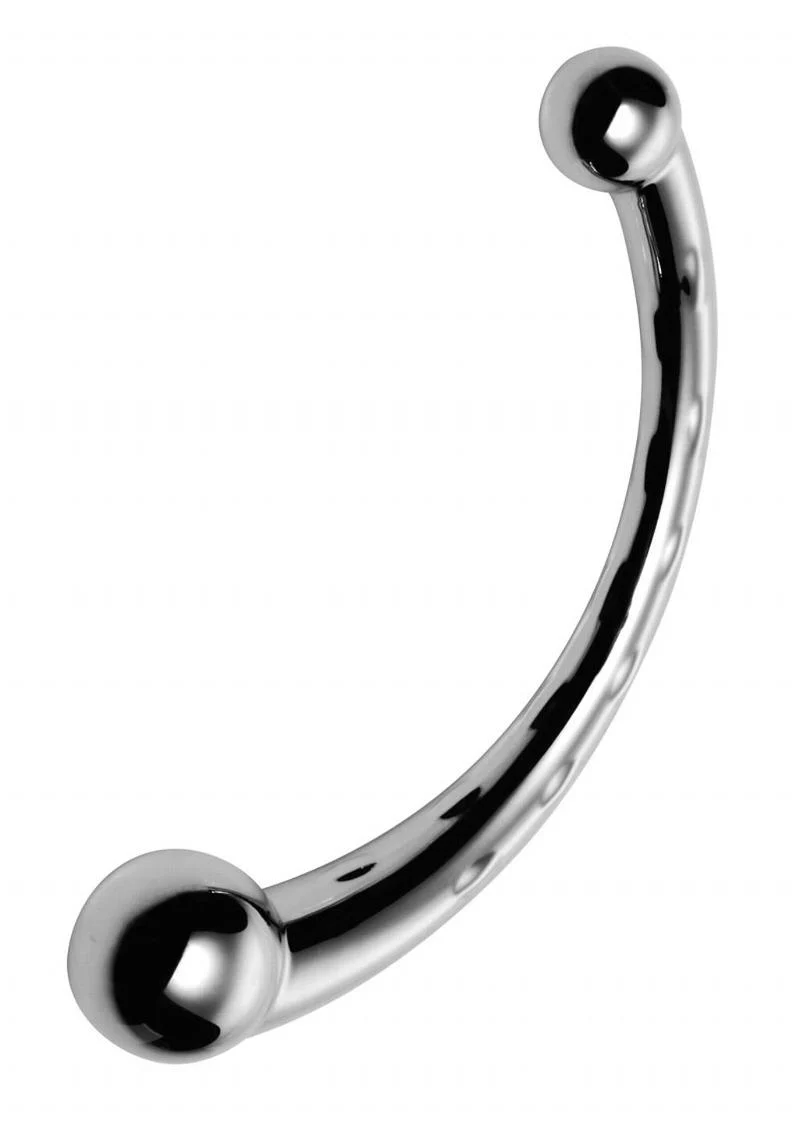 Master Series The Curvy Steel Dual Ended Dildo - Image 4