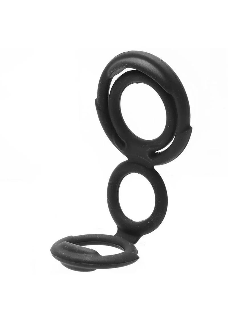 My Cockring Double Loop Silicone Cock Ring and Scrotum Cinch - Image 3