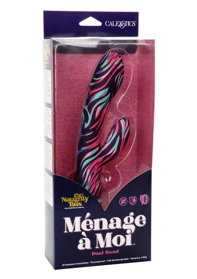 Naughty Bits Menage A Moi Silicone Rechargeable Dual Wand - Image 2