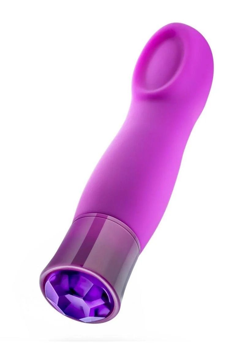 Oh My Gem Charm Rechargeable Silicone Vibrator - Amethyst - Image 3