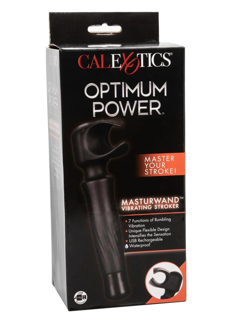Optimum Power Masturwand Vibrating Stroker Rechargeable Masturbator - Image 2