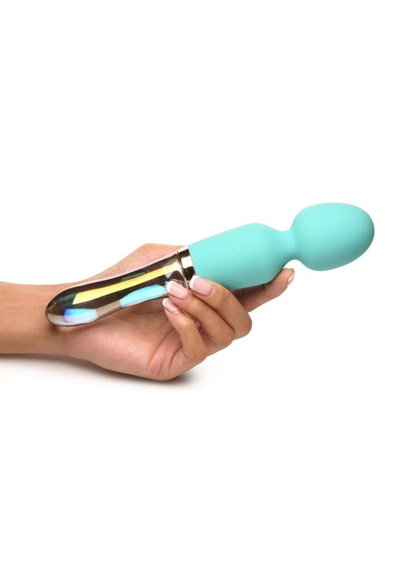 Prisms Vibra-Glass 10x Dual End Rechargeable Silicone Glass Wand - Image 4