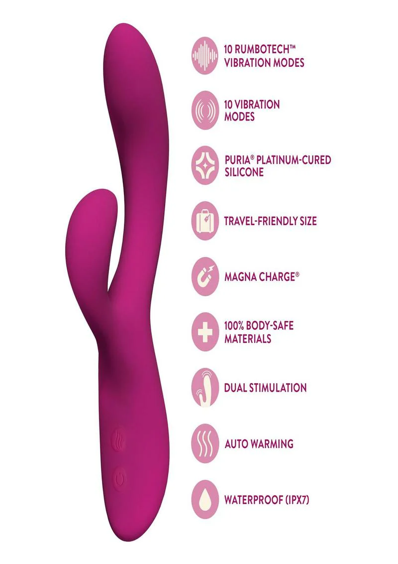 Quinn Rechargeable Silicone Rabbit Vibrator - Image 3