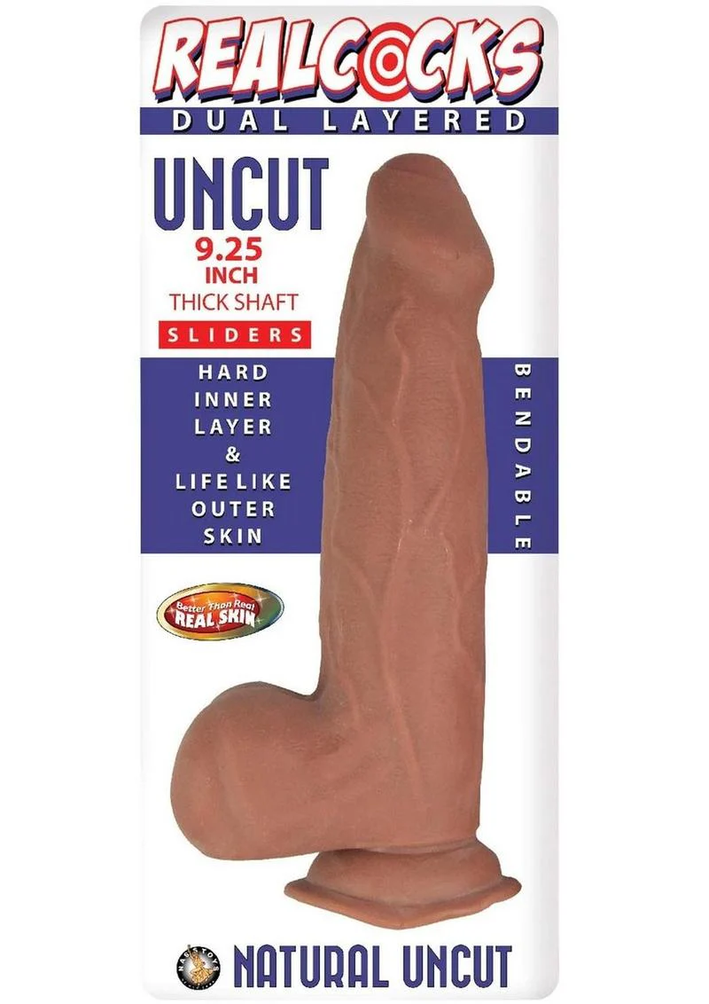 Realcocks Dual Layered Uncut Slider Thick Shaft Dildo - Image 2