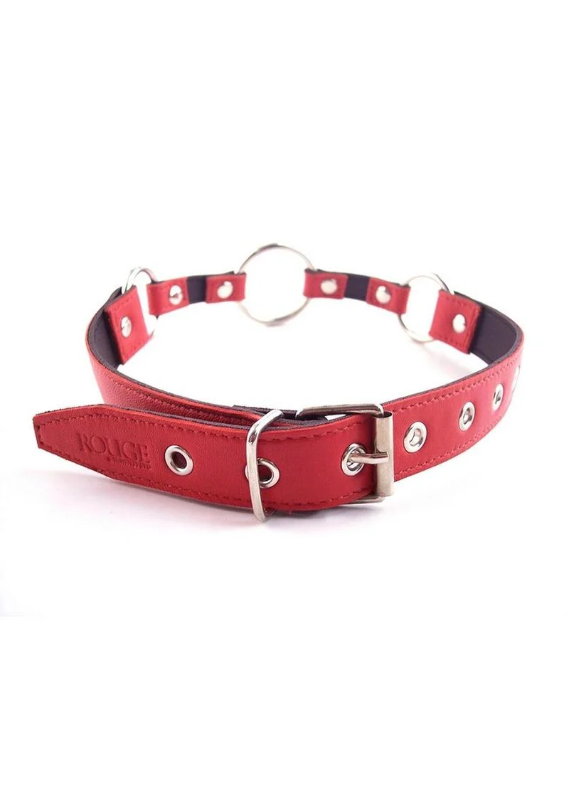 Rouge O Ring Leather Adjustable Mouth Gag - Image 3