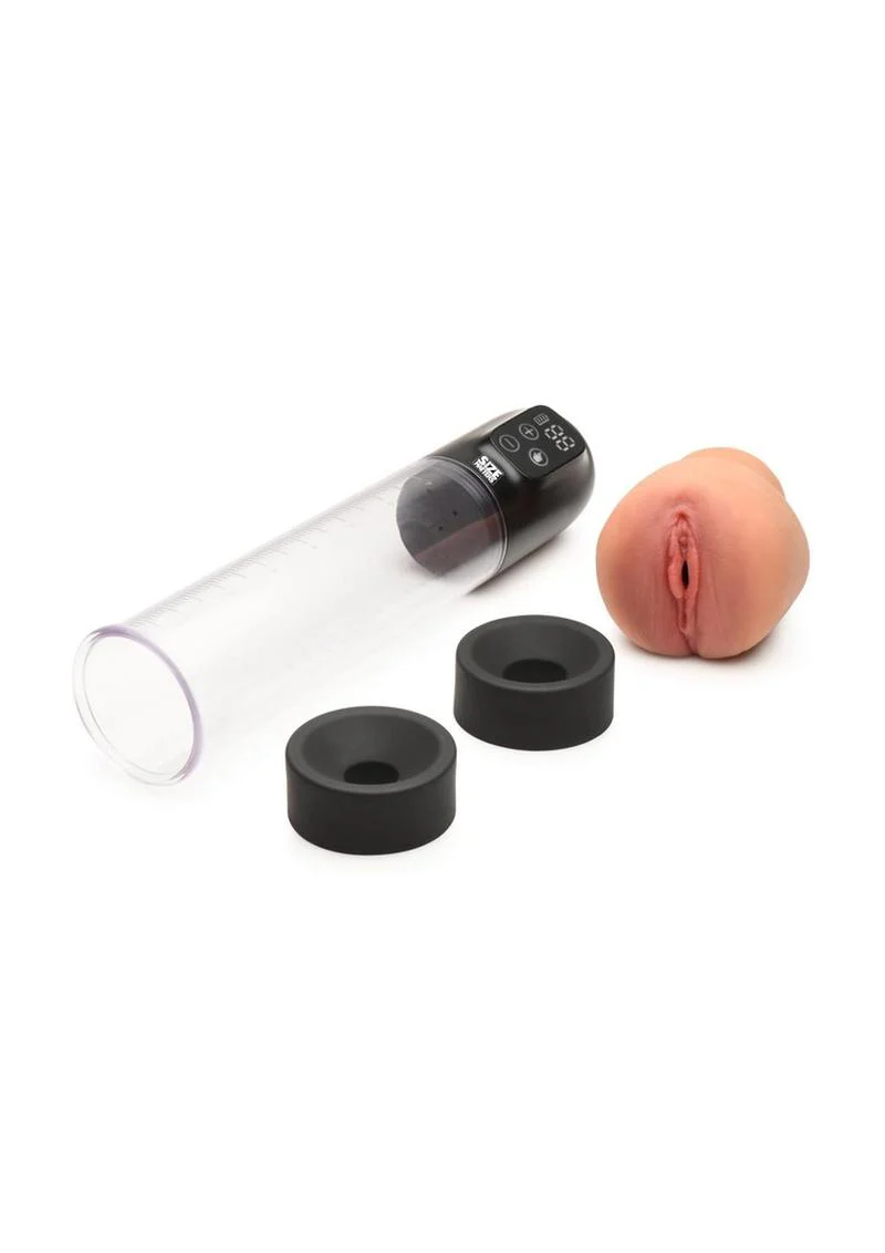 Size Matters 5x Rechargeable Sucking Penis Pump with Attachments - Image 4