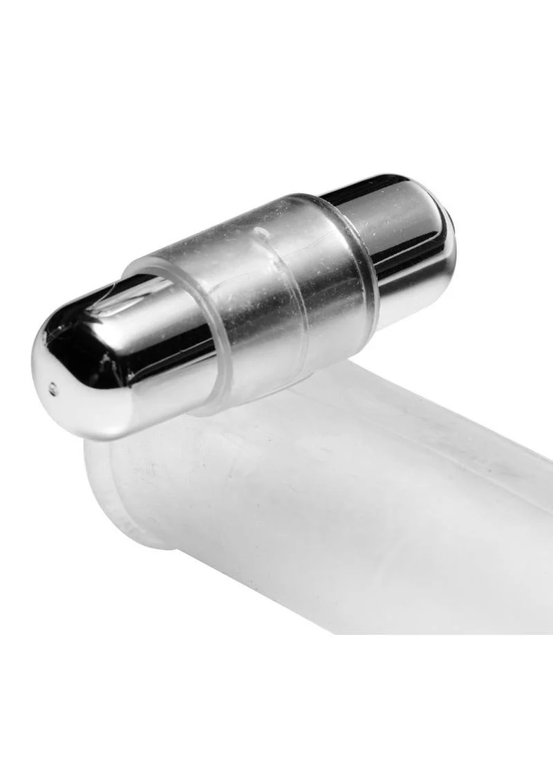 Size Matters Clear Sensations Penis Extender Vibro Sleeve with Bullet - Image 3