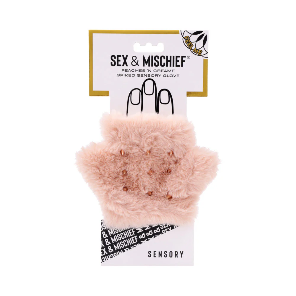 Sportsheets Sex & Mischief Peaches 'n CreaMe Spiked Sensory Glove