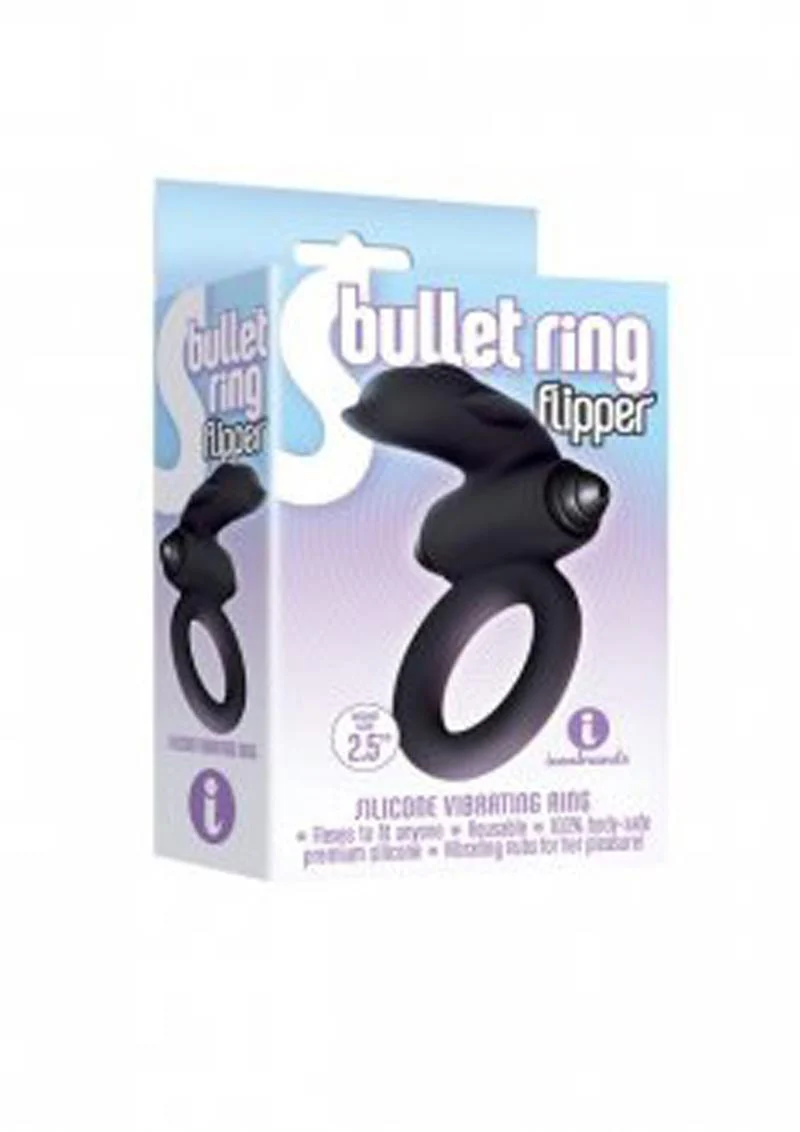 The 9's - S-Bullet Ring Flipper Silicone Vibrating Cock Ring - Image 2