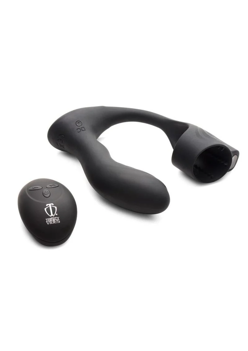 Trinity Men 7x Silicone Prostate Plug with Ball Stretcher and Remote Control - Image 3