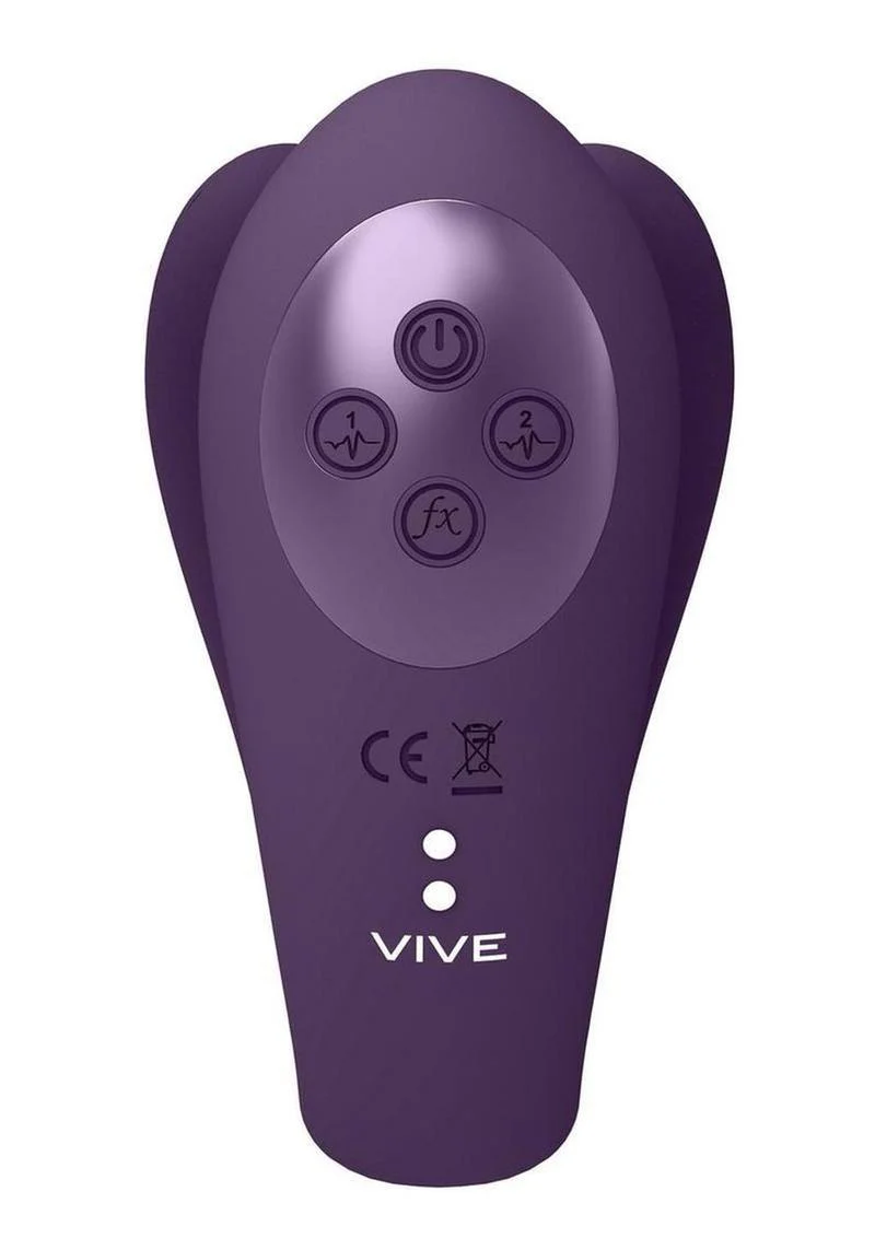 Vive Yoko Rechargeable Silicone Tripe Motor Dual Prongs with Clitoral Pulse Wave Vibrator - Image 3