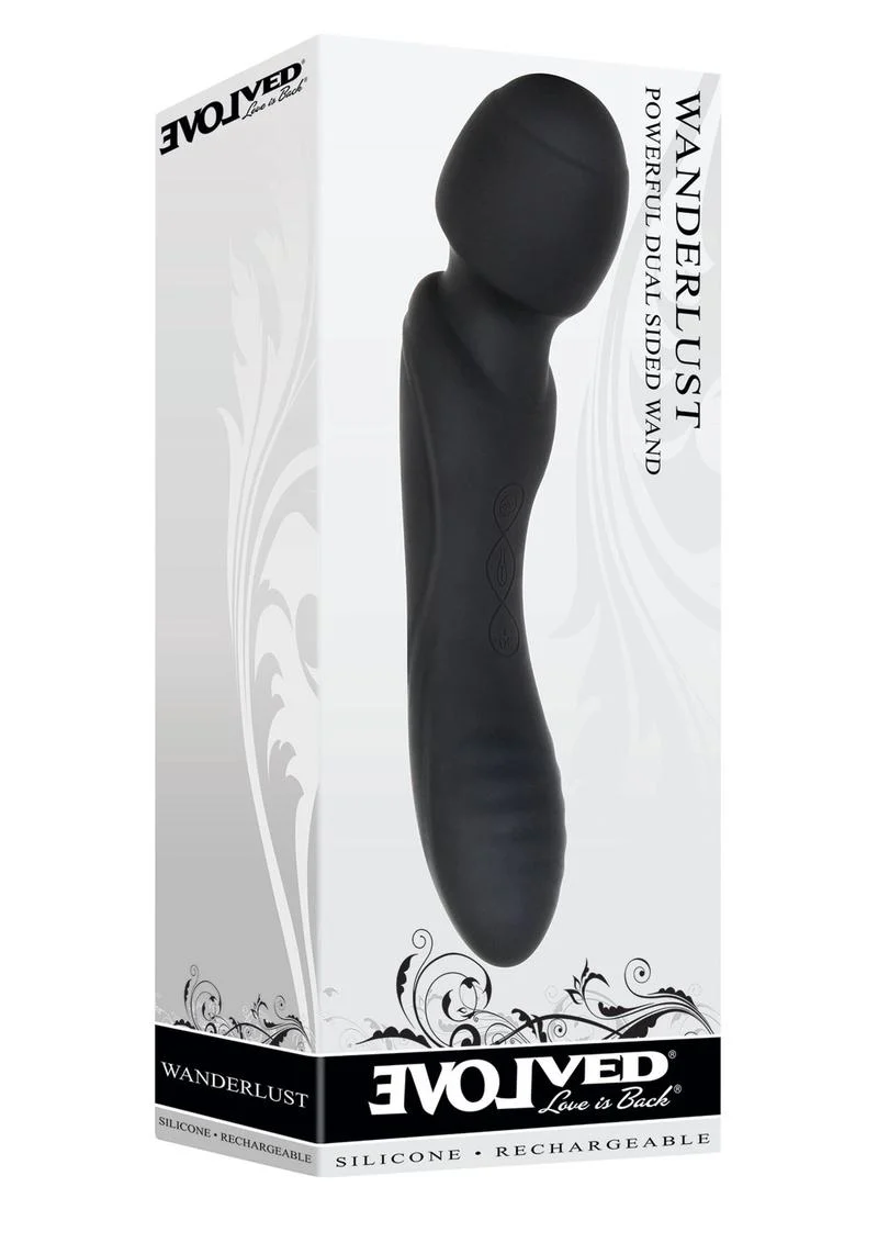 Wanderlust Rechargeable Silicone Powerful Dual Sided Wand Massager - Image 2