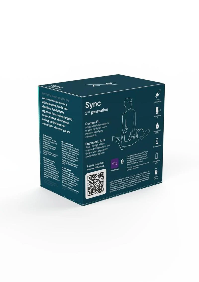 We-Vibe Sync Rechargeable Silicone Couples Vibrator with Remote Control - Green Velvet - Image 4