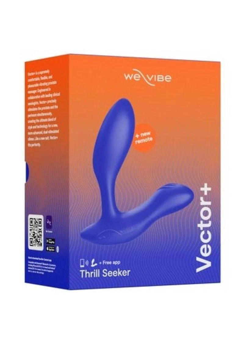 We-Vibe Vector+ Rechargeable Silicone Vibrating Prostate Massager with Remote Control - Image 2