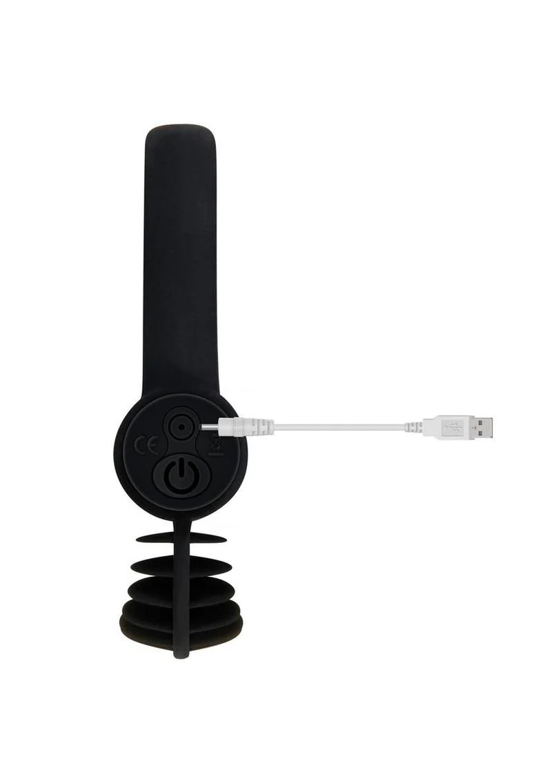 Zero Tolerance Bell Ringer Rechargeable Silicone Vibrating Cock Ring with Clitoral Stimulator and Ball Strap - Image 3